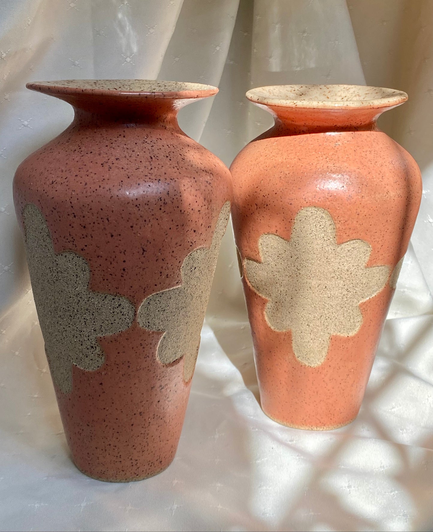Flecked Blossom Vases