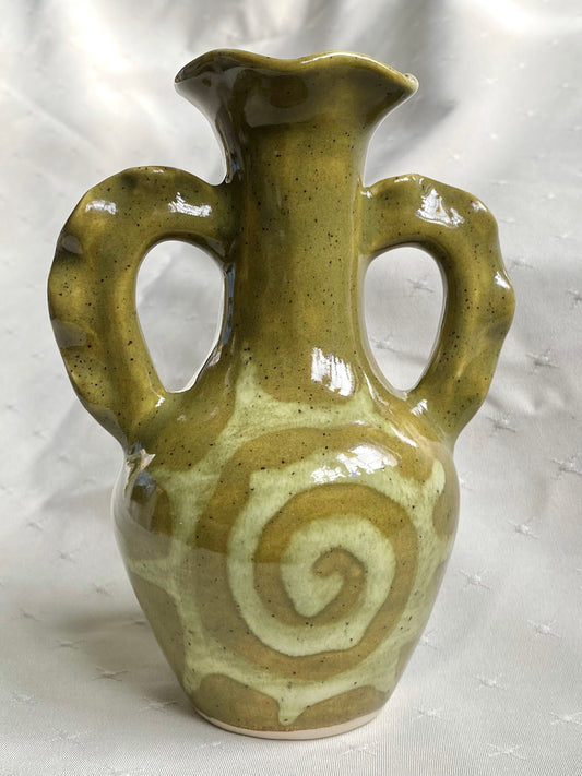 Green Spiral Vase