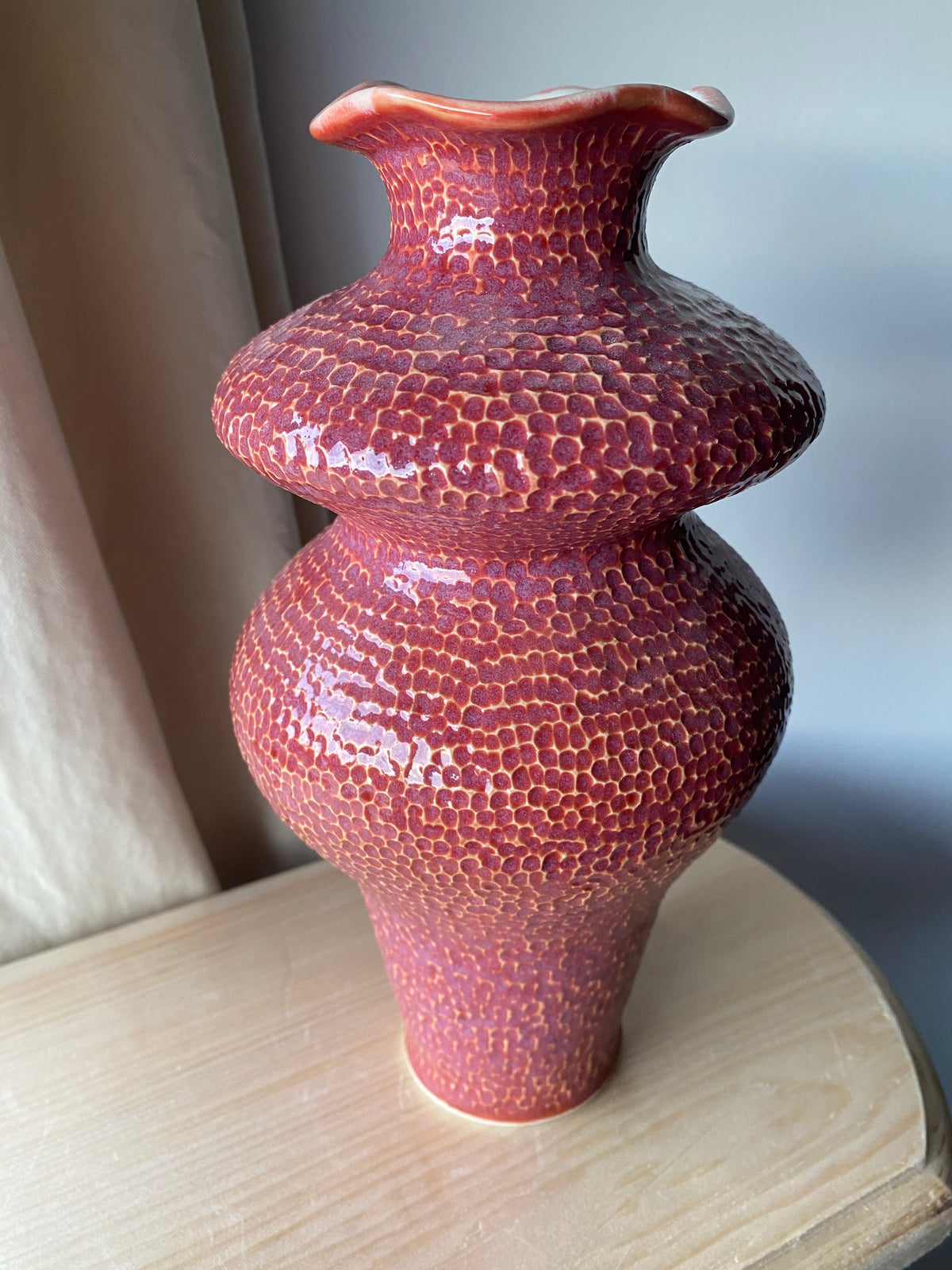 Textured Magenta Vase