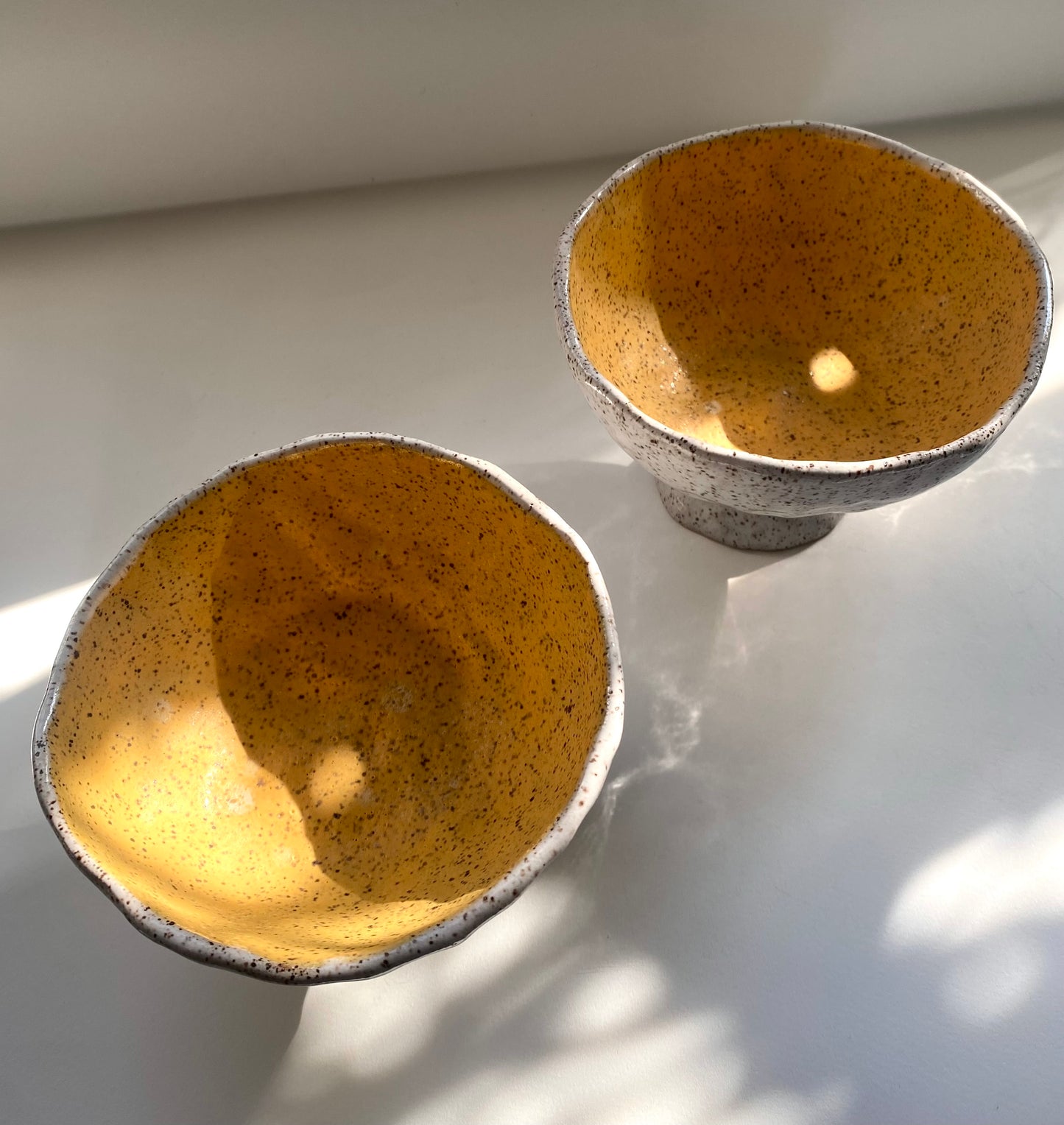 Yellow Pedestal Dishes
