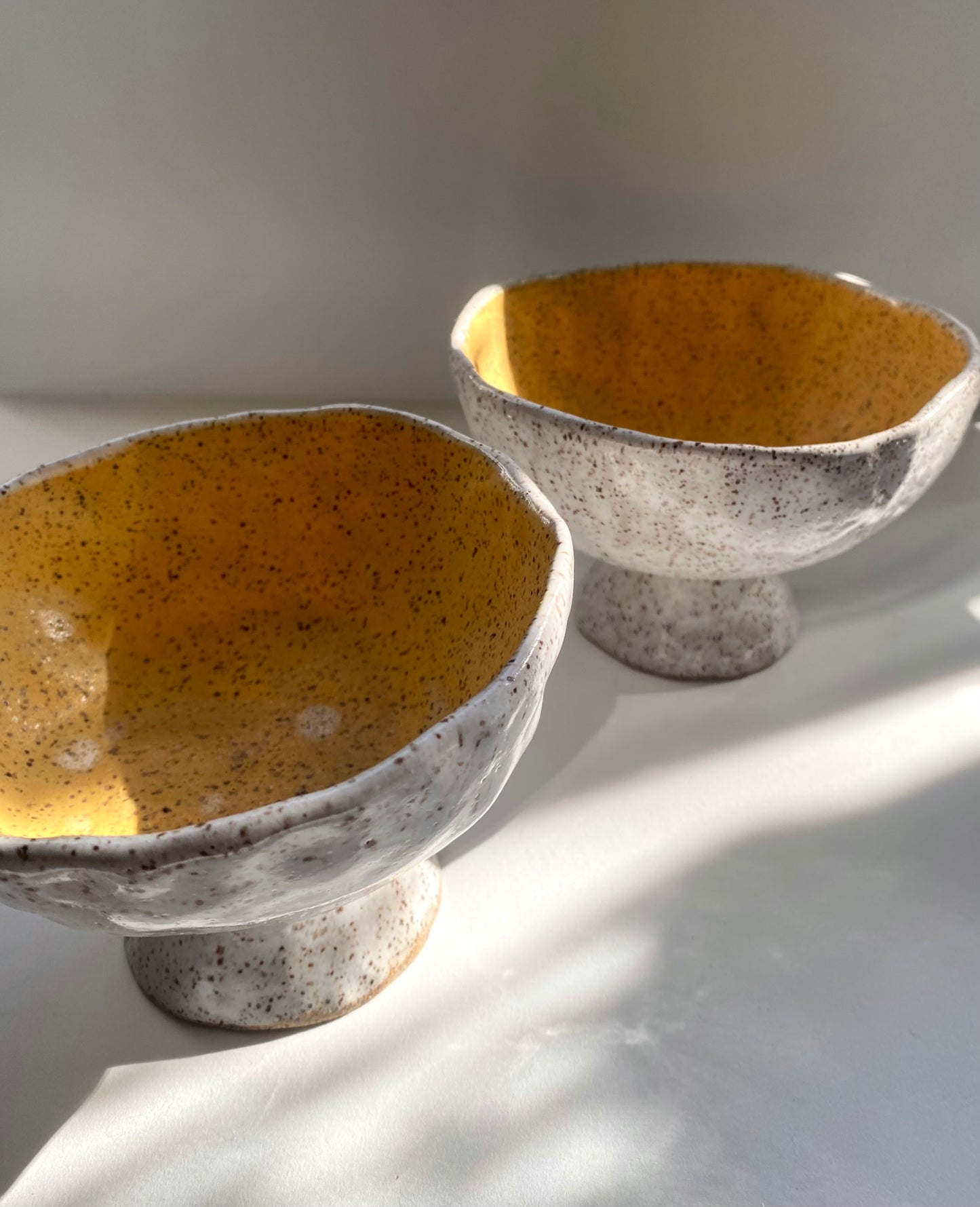 Yellow Pedestal Dishes